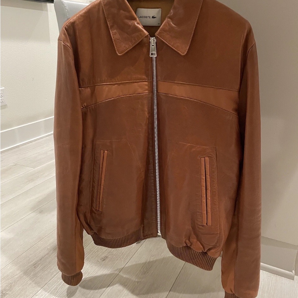 Lacoste Mens Tan Bomber Jacket Lacoste Mens Tan Bomber Jacket